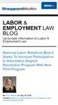 Mobile Screenshot of laboremploymentlawblog.com